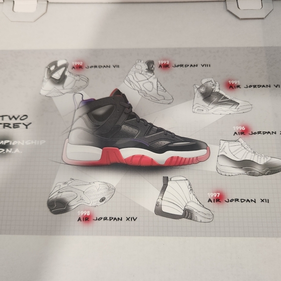 Jordan Jumpman Two Trey White Gym Red Black - Picture 2 of 6